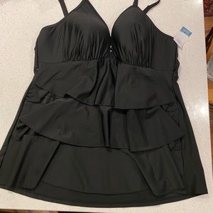 Lane Bryant black swimsuit top.